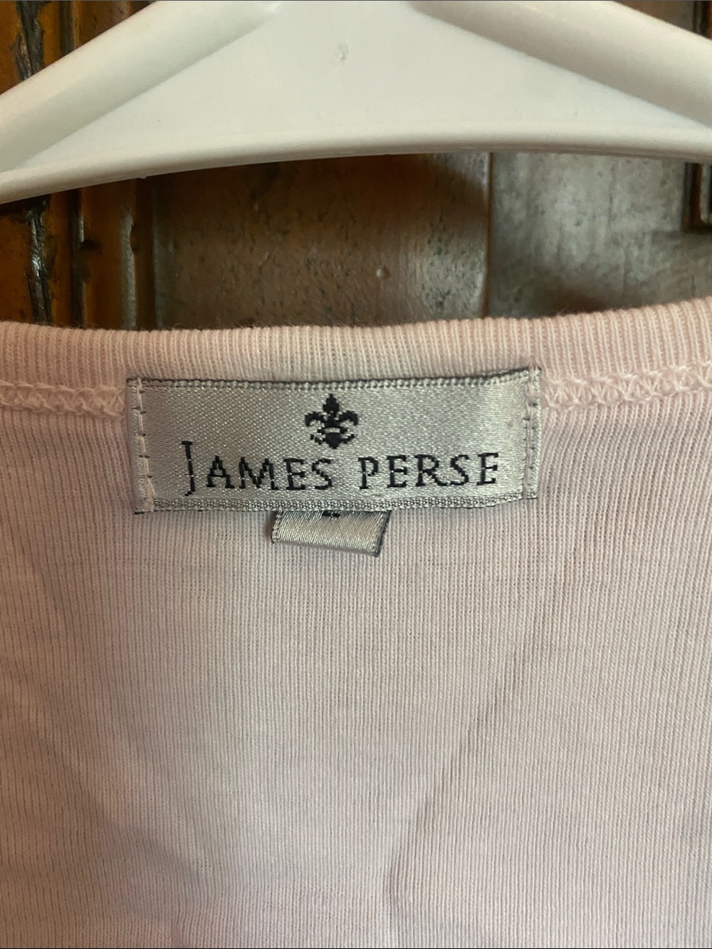 Vintage James Perse Deep V-Neck Tee Shirt-Pale Pink-Size 2 - Picture 4 of 6